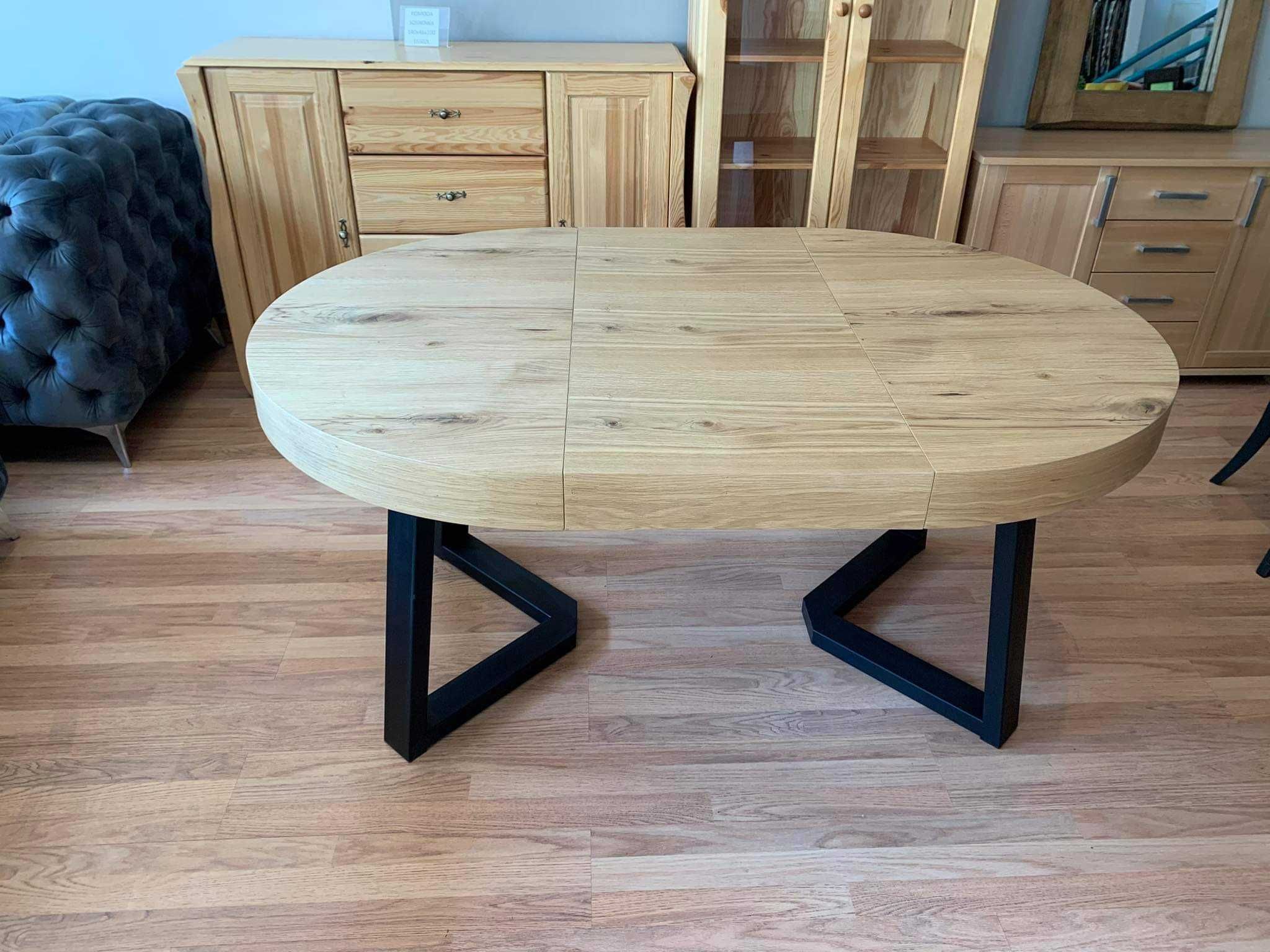 Stół dębowy loft 210 cm rozkładany