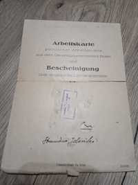 Arbeitskarte/pozwolenie na pracę z hitlerowskich Niemiec 1940