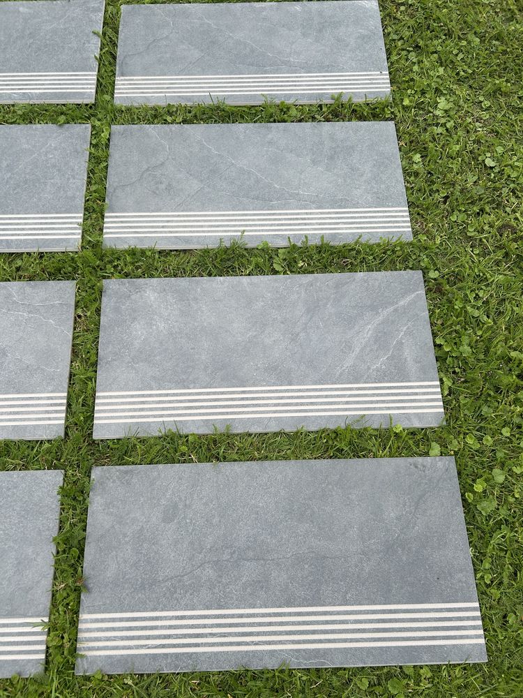 Stargres Pizarra Antracite stopnice 12 sztuk gres jak beton 30/60 mat