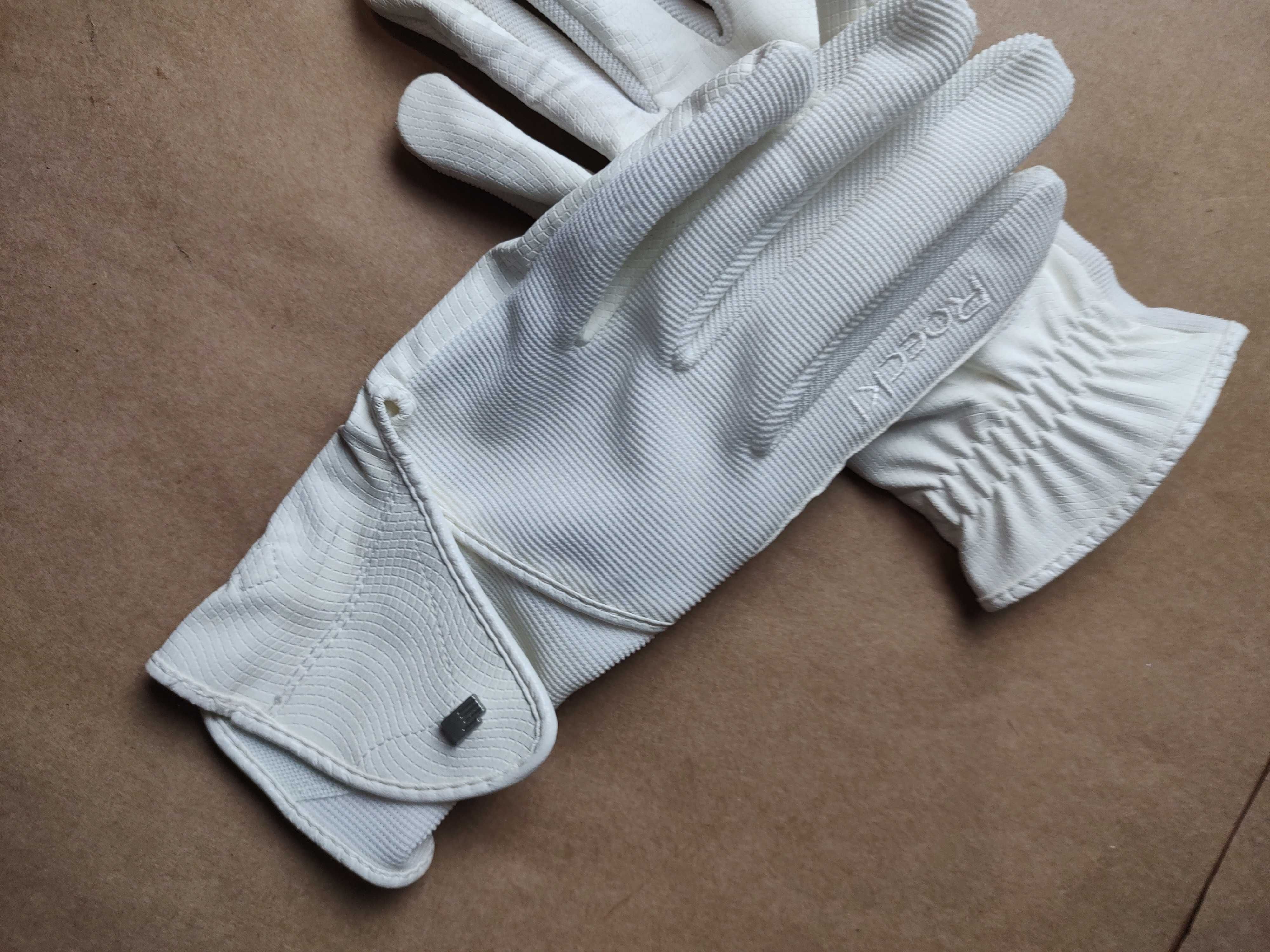 Jak nowe, rękawiczki roeckl białe rozmiar 9, na zawody