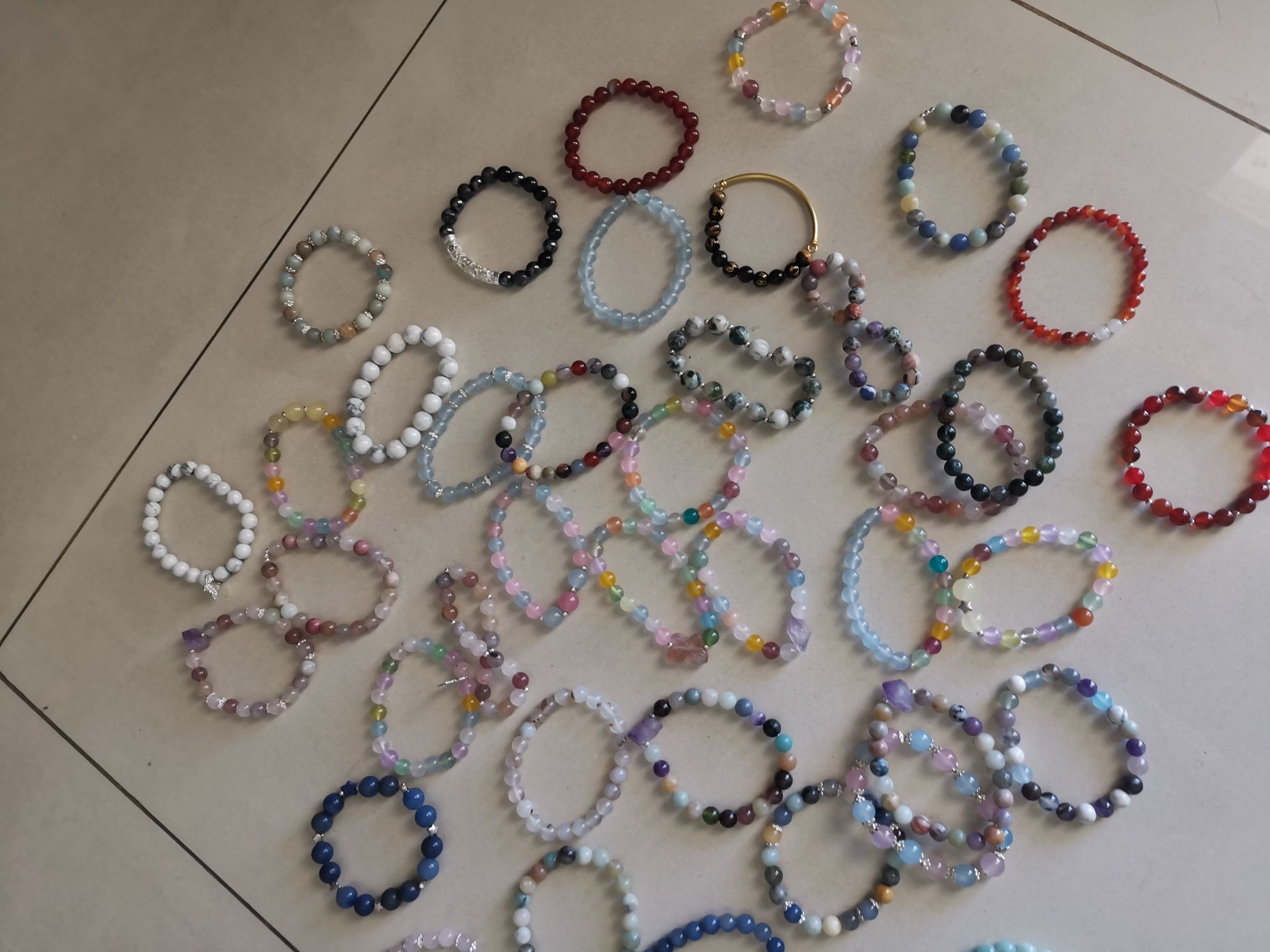 Pulseiras de cristais Reais