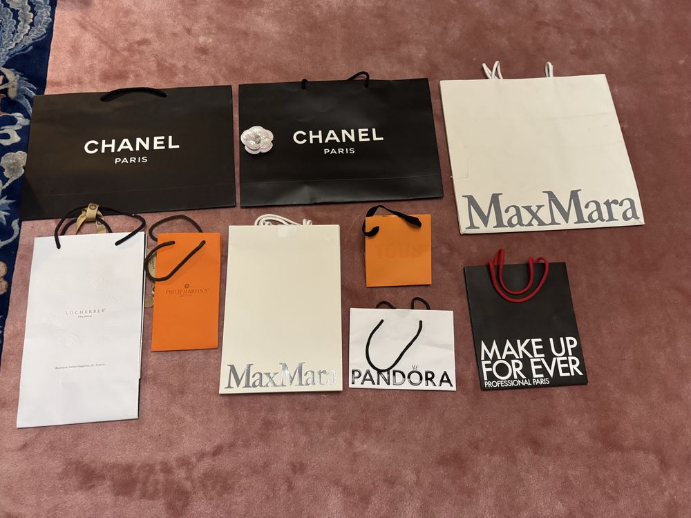 Падочные брендовые пакеты Maxmara Loius Vuitton Hermes Tous Burberry