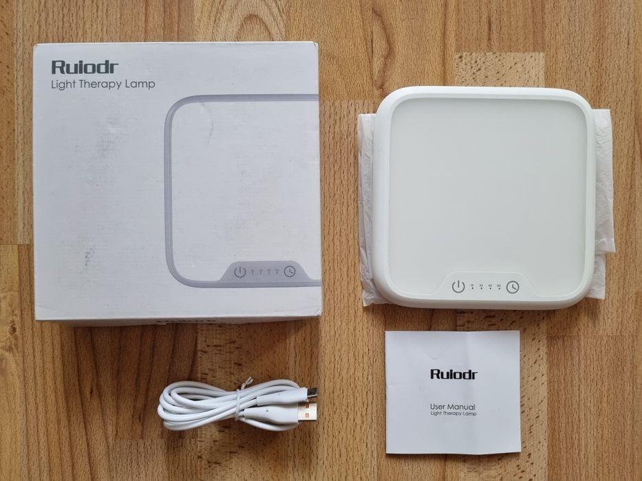 Лампа для світлотерапії Ruiodr HYG-01, 10000 Lux, таймер, біла