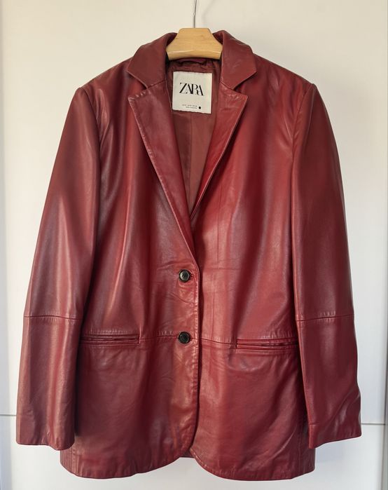 Шкіряний піджак зі 100% шкіри Zara ZW Collection