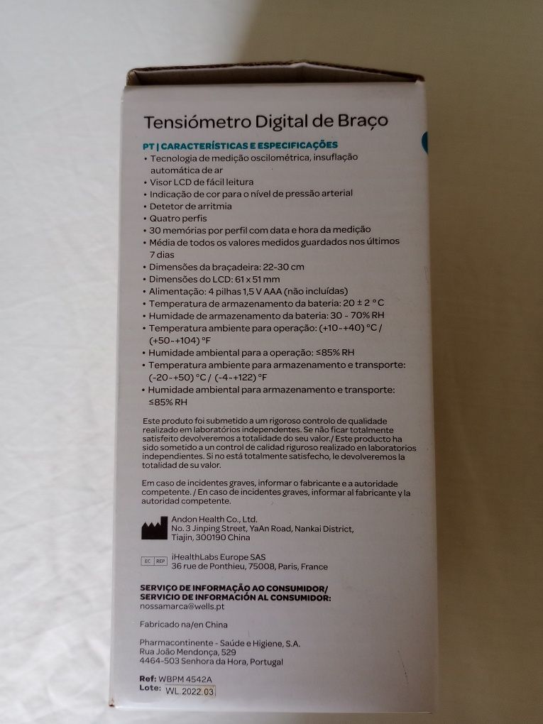 Tensiómetro Digital de Braço