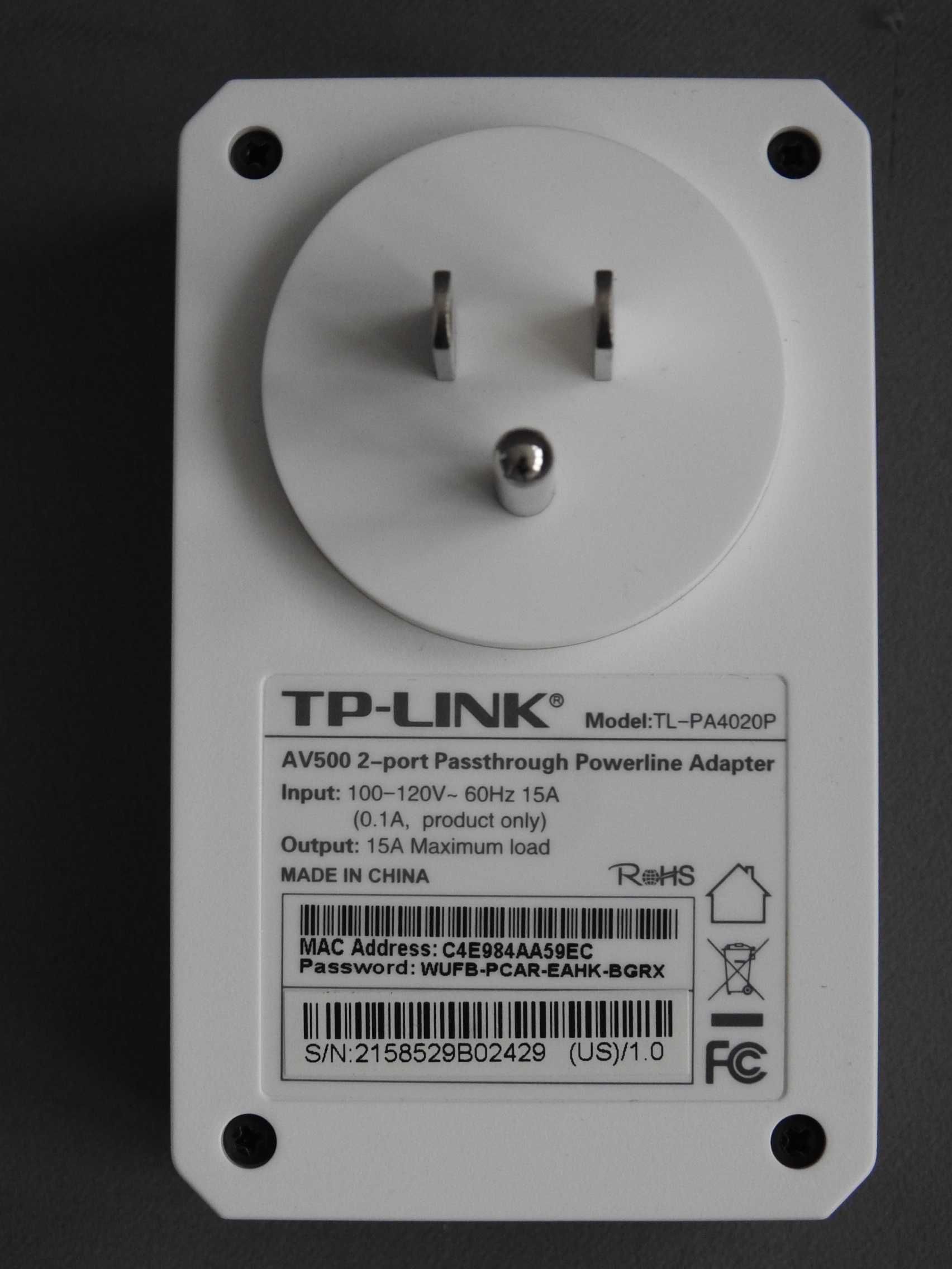 Powerline адаптер TP-LINK N300 WI-FI 2 шт 500 Мбит/с из США