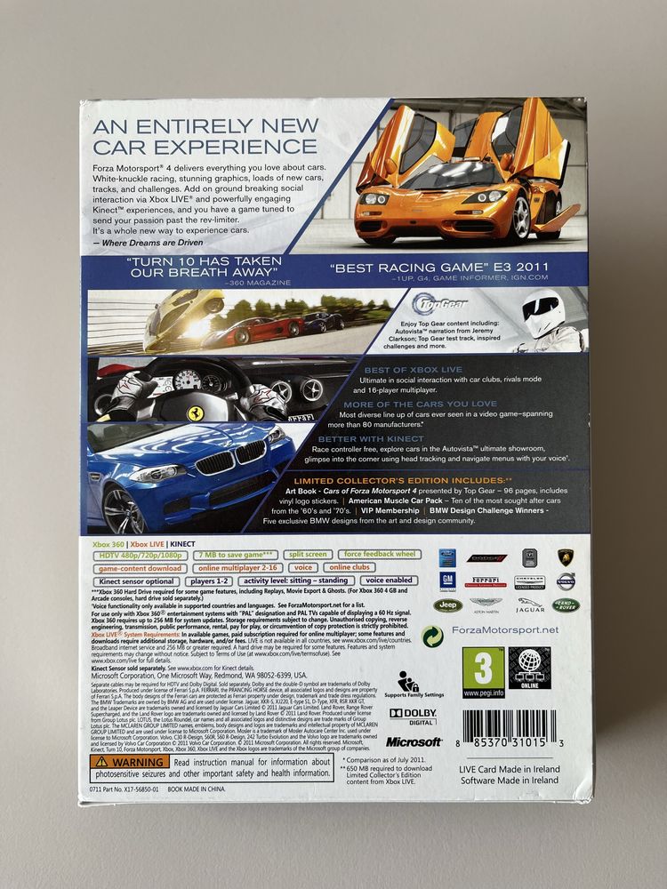Forza Mororsport 4 Limited Collector’s Edition XBOX 360