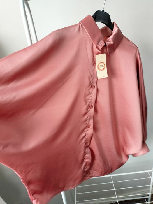 Koszula włoska  satynowa nietoperz uni L-3XL