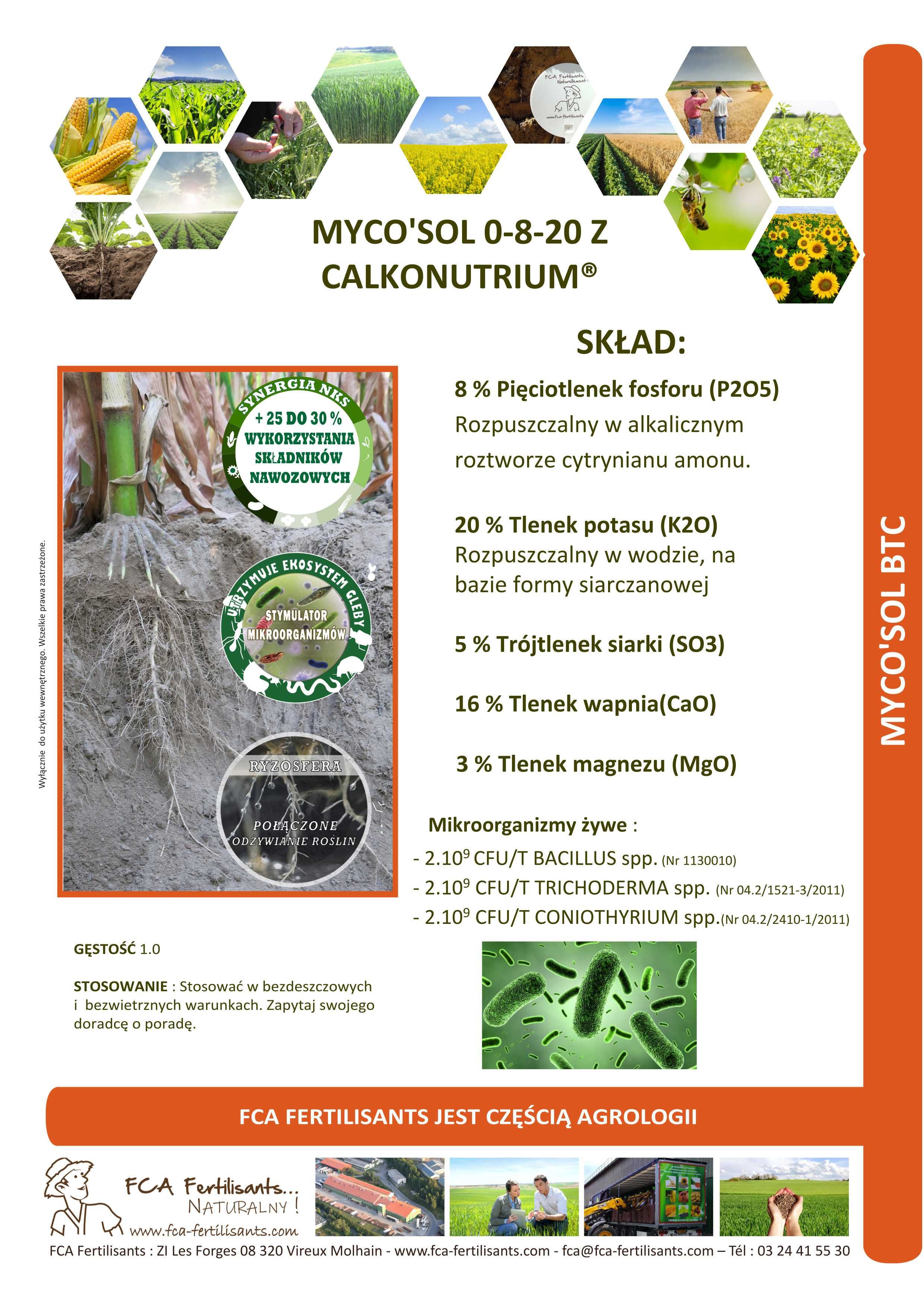 MYC`O SOL 0-8-20+5SO3 +4MgO+16CaO BB 600kg