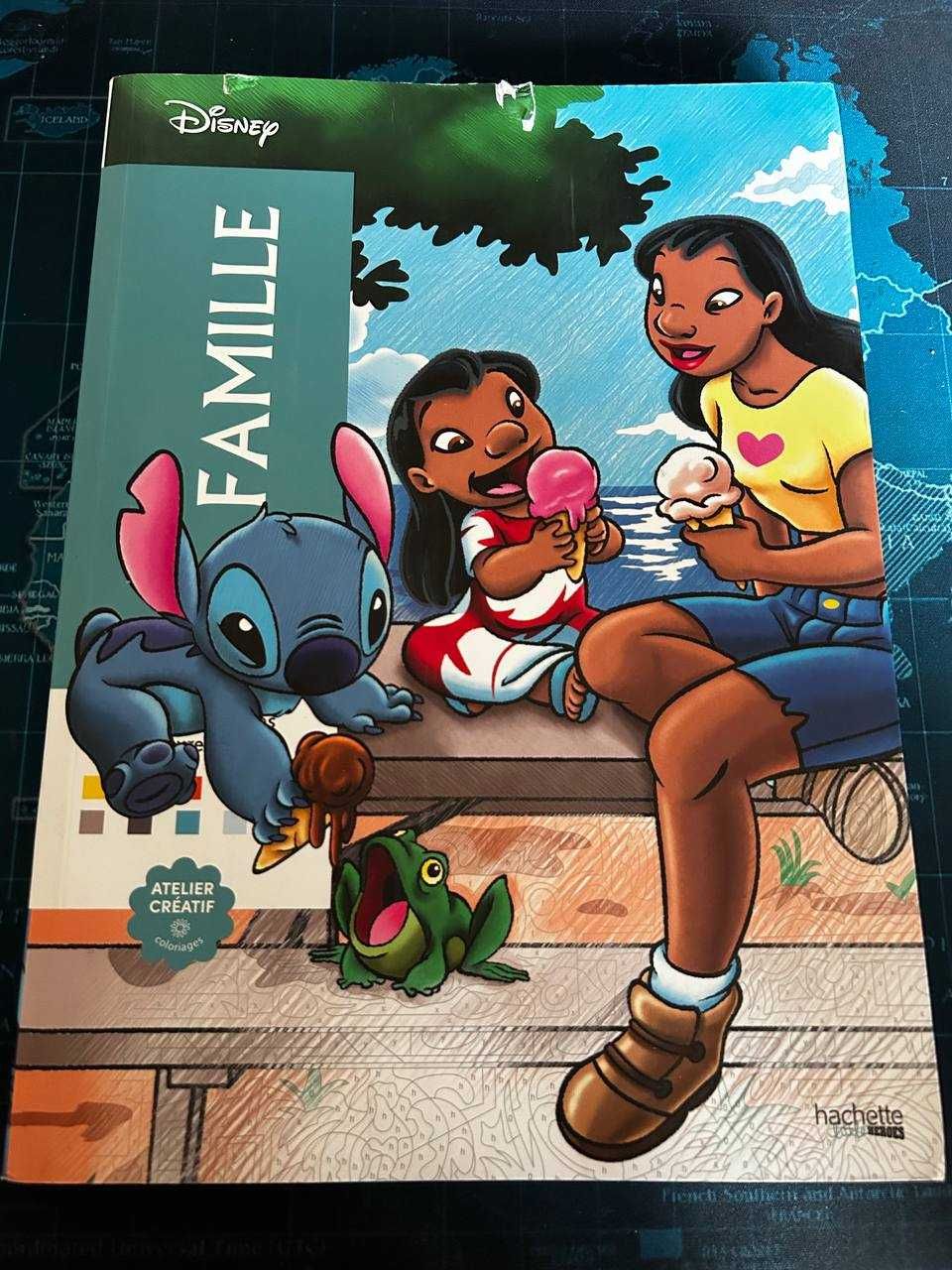 Розмальовка для дорослих Disney Famille Hachette. Уцінка Амазон.