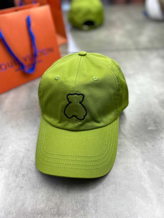Зеленая кепка с вышивкой бейсболка с медвежонком панама gu525