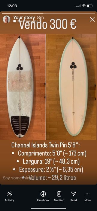 Surfboard CI Twin Pin 5’8’’