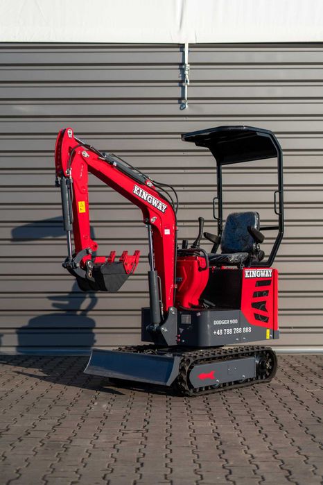 Minikoparka KINGWAY DODGER 900 z ramieniem skrętnym