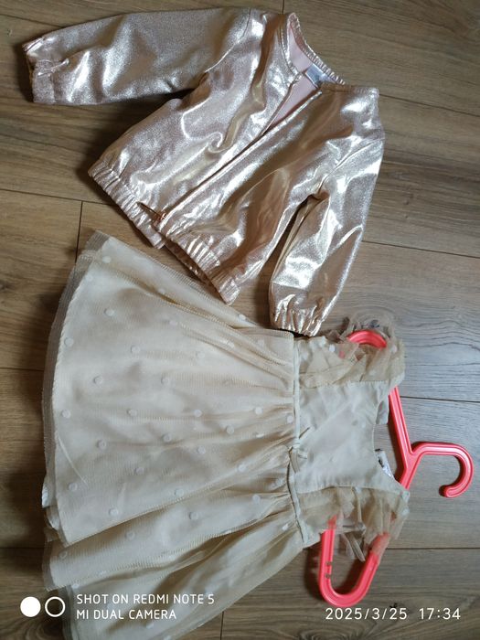 Sukienka i kurteczka rozmiar 74