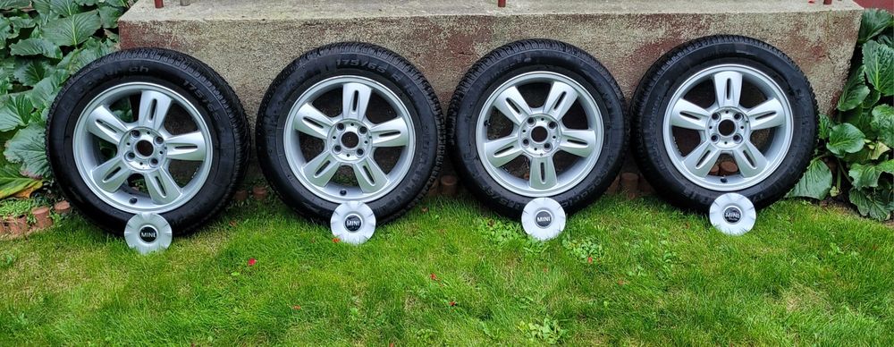 Sprzedam Alufelgi Mini 15 4x100 Opony zimowe 2017r. 7mm