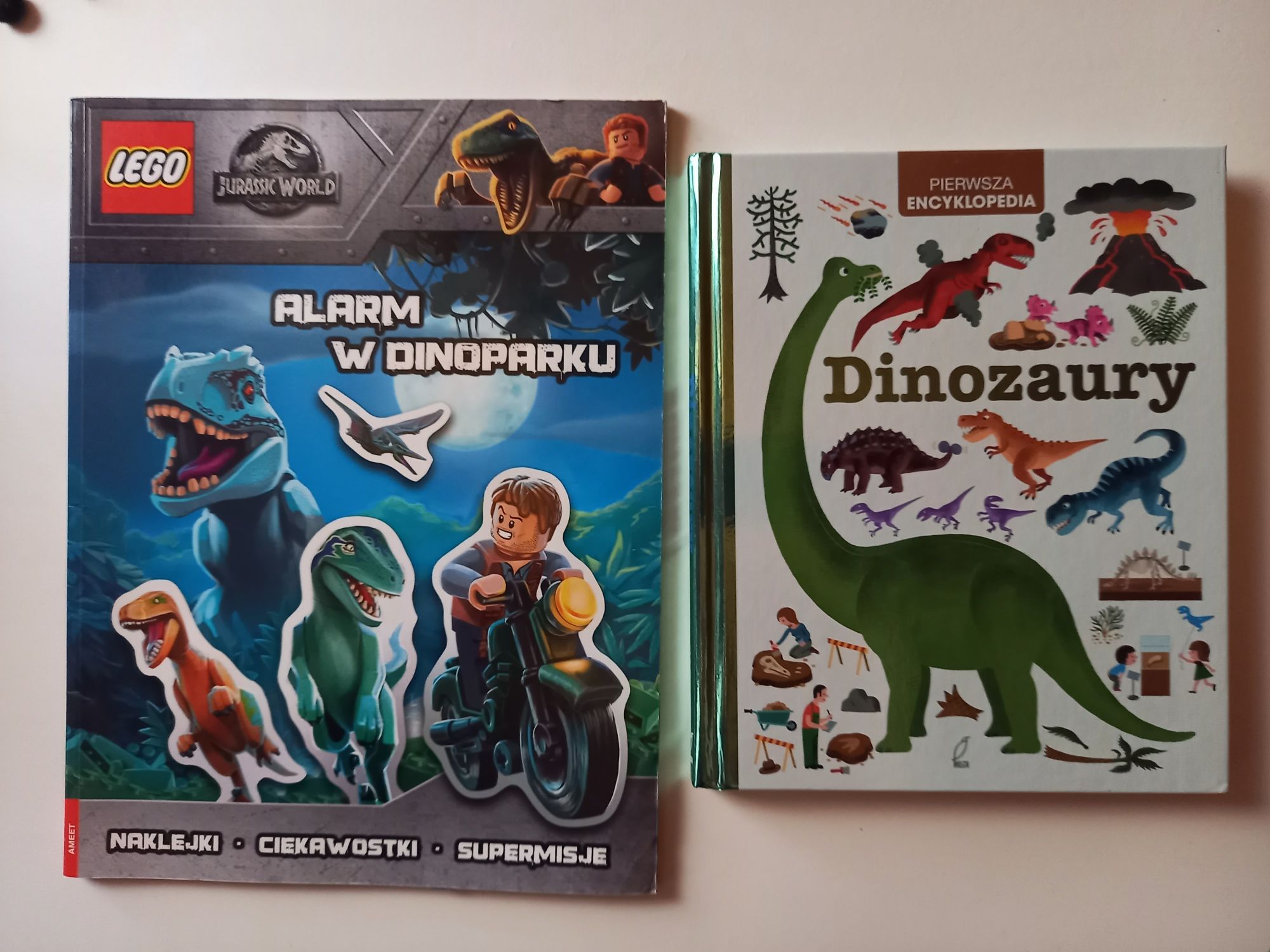 Książka Lego dinozaury + pierwsza  encyklopedia dla dzieci dinozaury