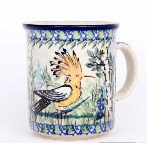 Kubek 0.3l ceramika Bolesławiec nowy z dudkiem dudek ptaki ornitologia