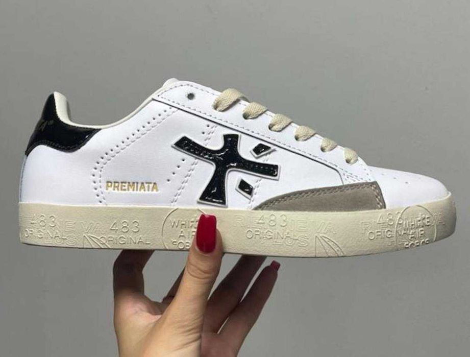 Унисекс кожаные кроссовки Premiata Steven шкіряні кросівки премиата