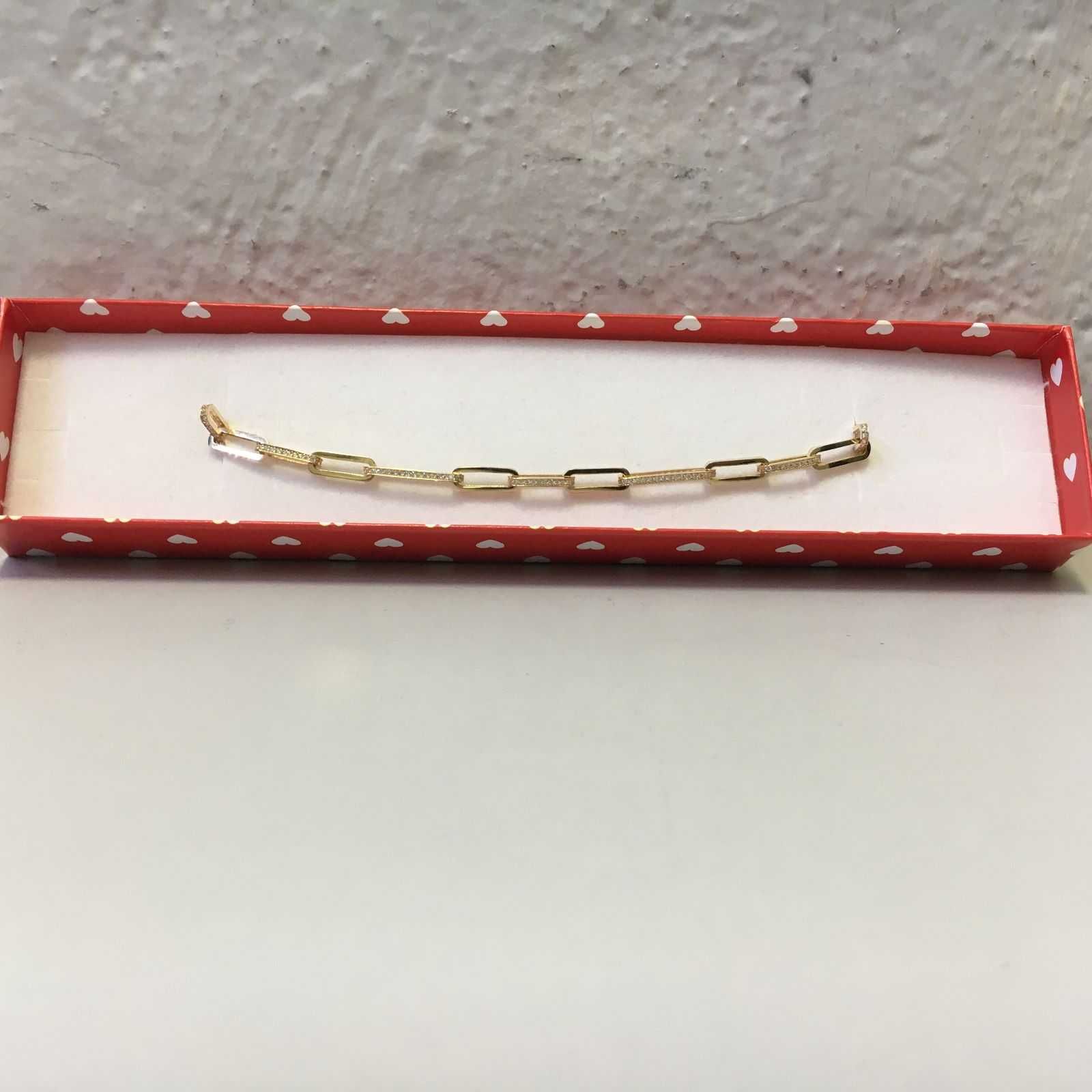Złota bransoletka p. 585 dł. 20 cm Łańcuch