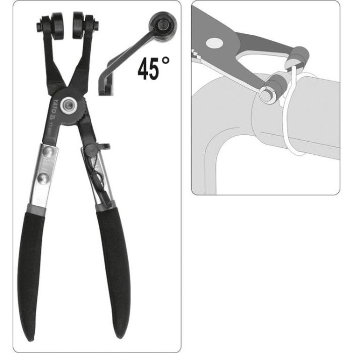 Щипцы клещи  для шланговых хомутов YATO щіпці для хомутів YT-0651