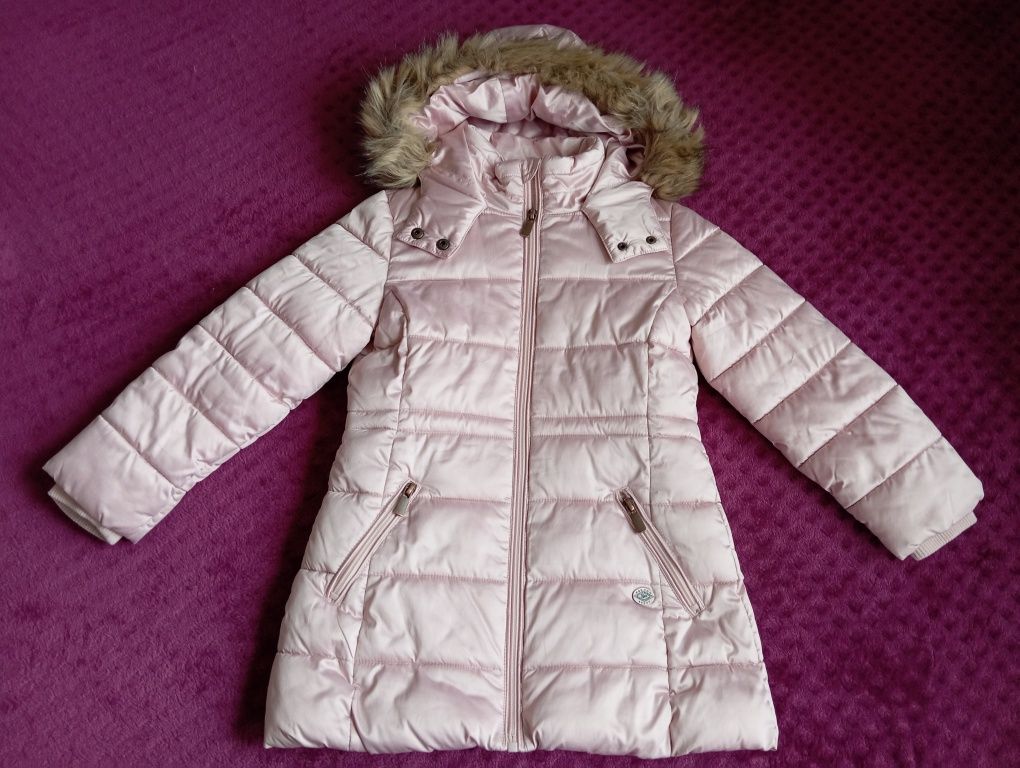 Kurtka zimowa r.116 pudrowy róż