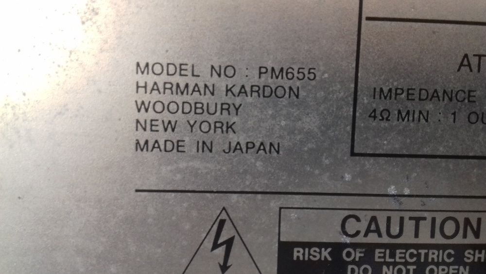 Harman/Kardon PM655 Amplificador Vintage 1985