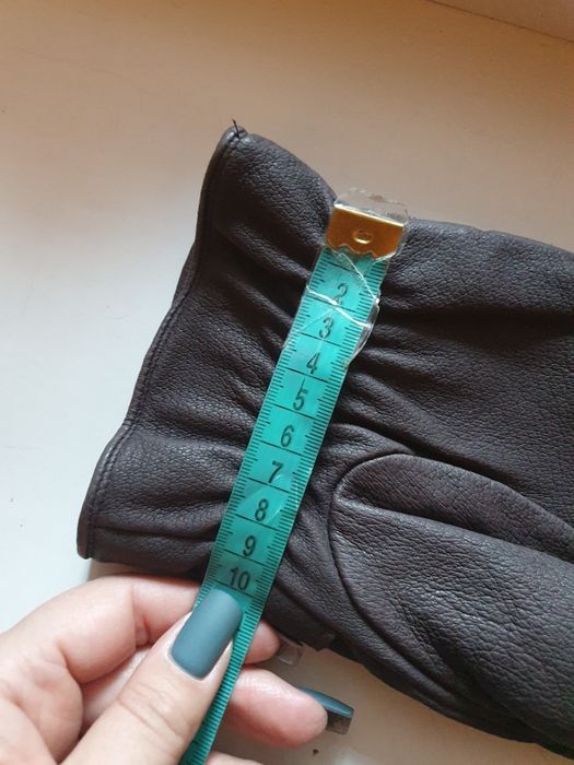 Шкіряні чоловічі перчатки, коричневі, XL