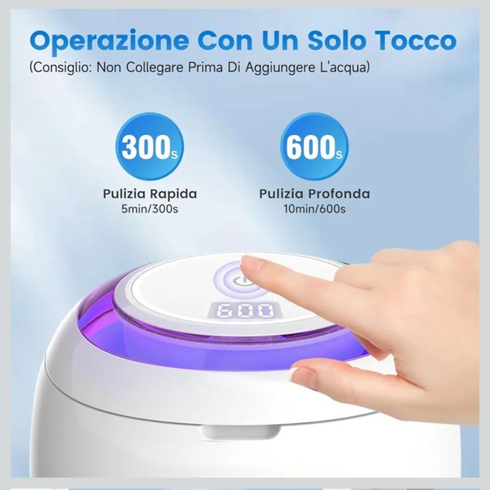 SEANCHEER Ultradźwiękowa myjka 48000 Hz do biżuterii 24W