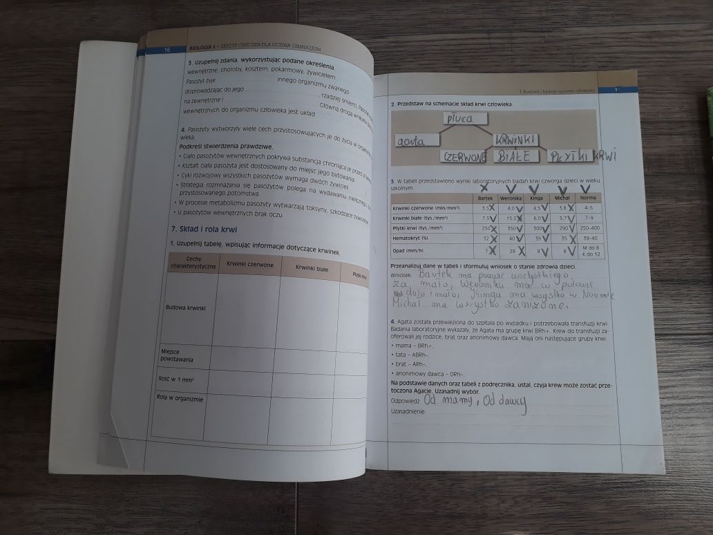 Biologia 2 i 3 dla gimnazjum zeszyt ćwiczeń wydawnictwo operon