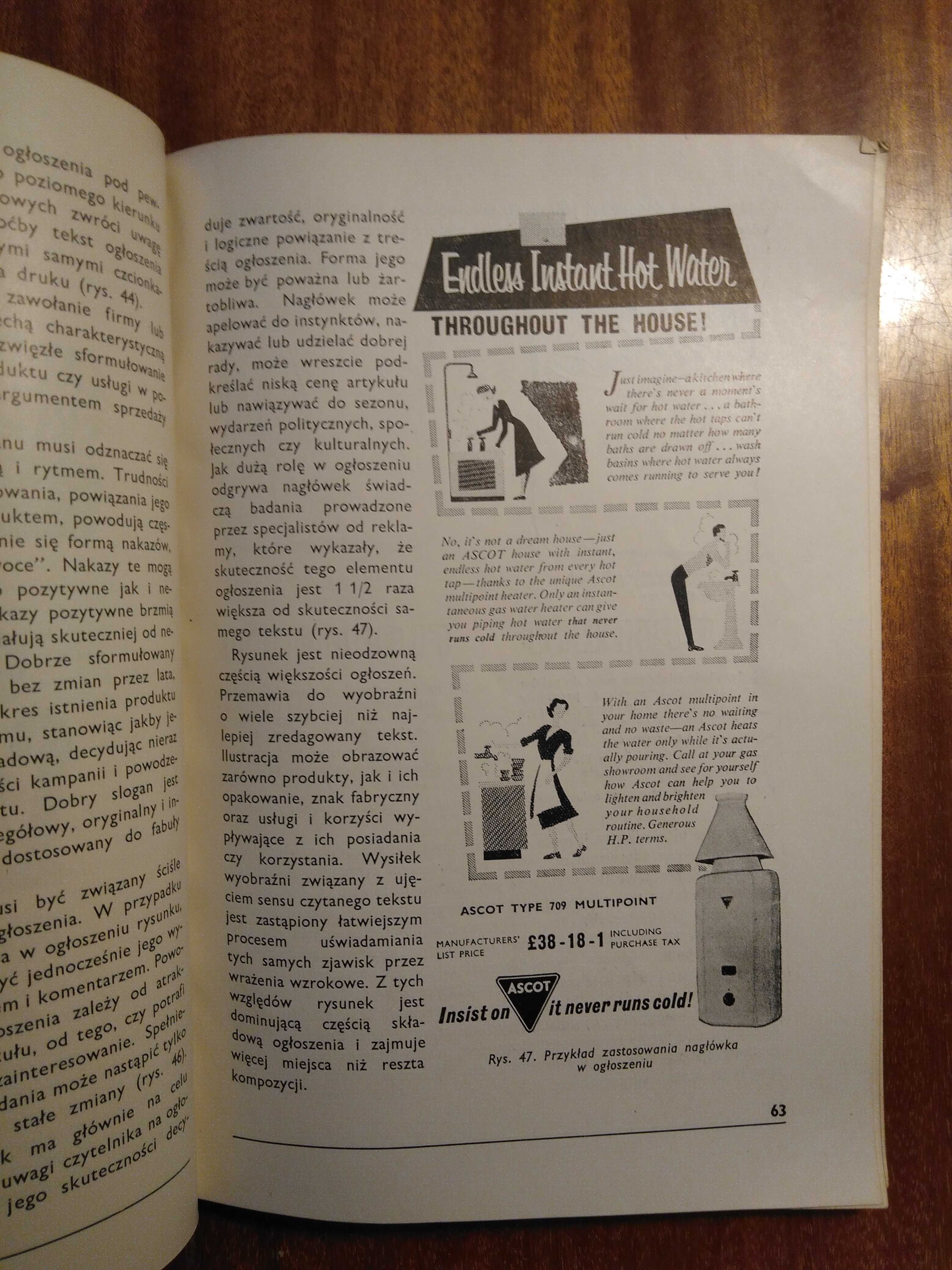 Reklama - podręcznik dla szkół handlowych z 1962