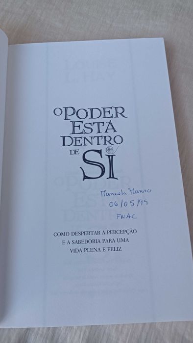 Livro O poder está dentro de si de Louise L. Hay