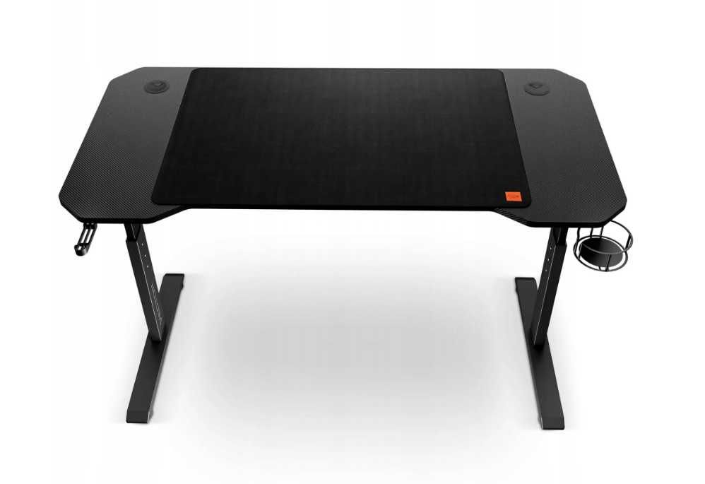 Regulowane Biurko Gamingowe 120x60cm e-sports Czarne Dla Gracza OKAZJA