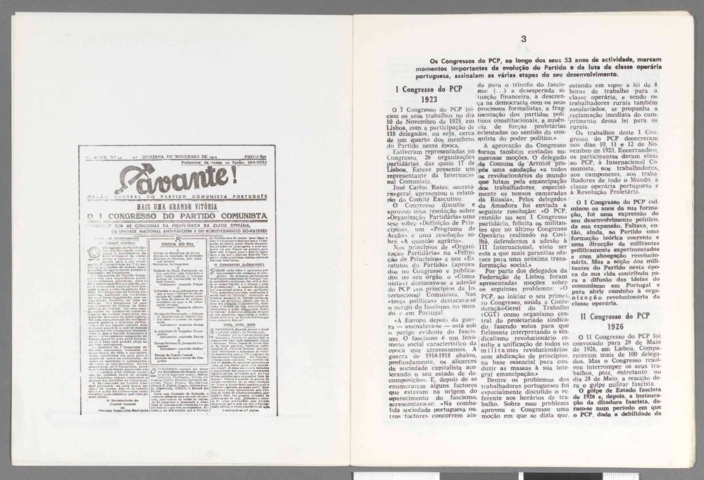 Brochura “Os congressos de meio século de luta” – PCP 1974