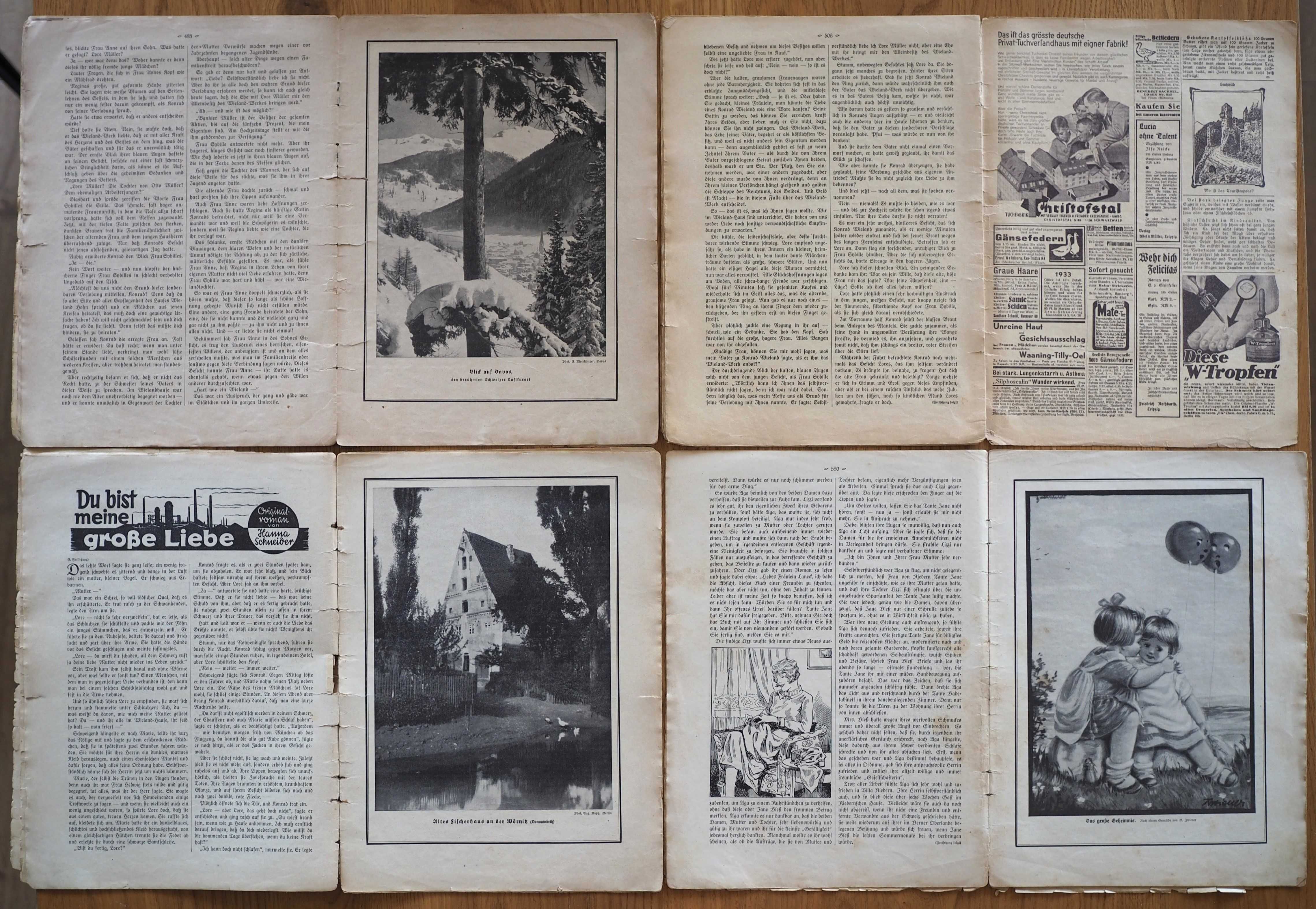 Stare niemieckie gazety 1933r, 24 sztuki