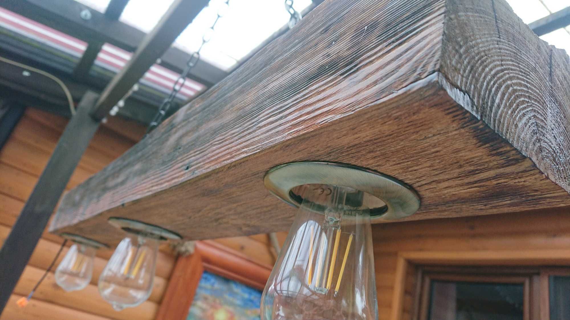 Lampa rustykalna belka vintage