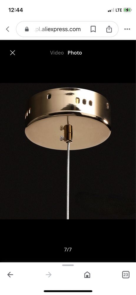 Lampa piekna rose gold