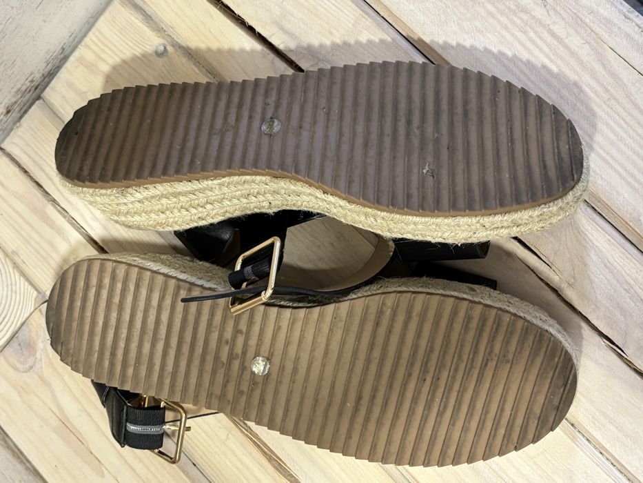 F&F sandały czarne 40 espadryle