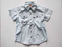 98 104 Reserved bawełna Koszula Krótki rękaw lat Bluzka T-shirt niebie