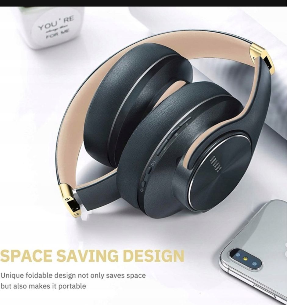 Doqaus Słuchawki Wokółuszne Bluetooth, Do 90