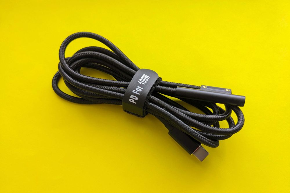 Адаптер 102w type-c кабель зарядки microsoft 3, 4 surface 5 pro 6, 7