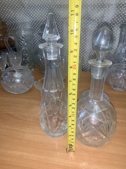 Ваза графин  кувшин бокалы Богемия Чехия хрусталь