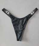 VICTORIA'S SECRET oryginalne z USA majtki stringi czarne cyrkonie M