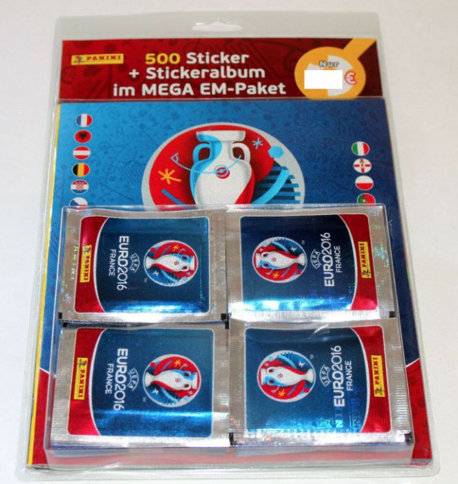 Euro 2016 da Panini – Pack selado com 100 saquetas + Caderneta