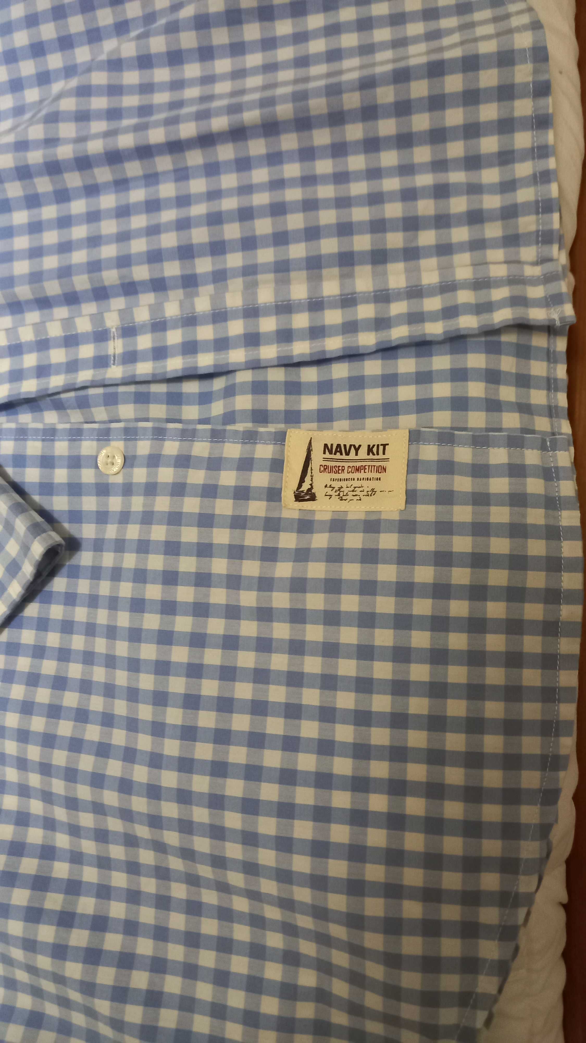 Camisa da MO xadrez azul nova