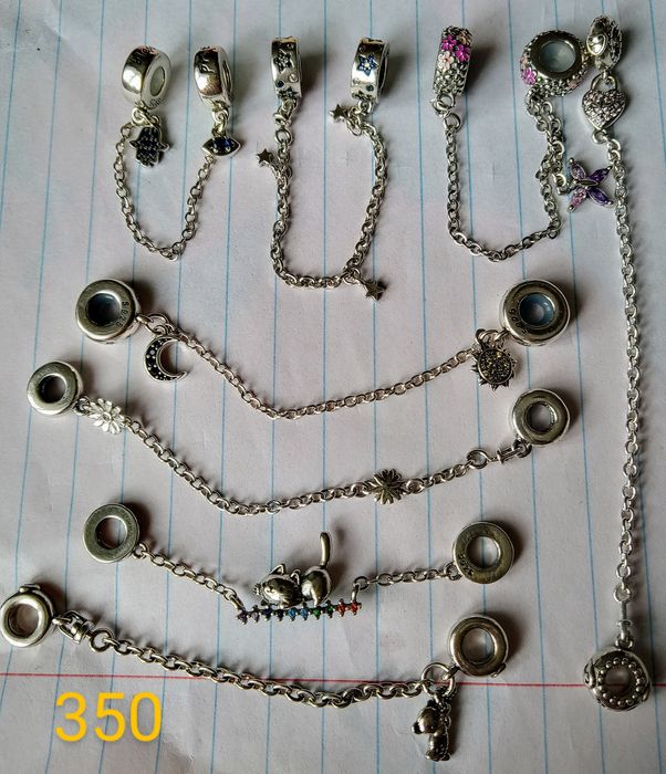 Новые шармы, стопперы для Пандора серебро 925