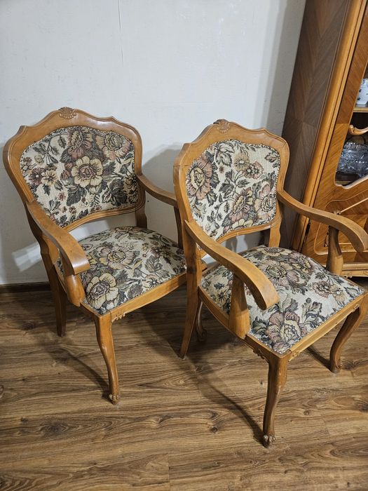 Komplet 2 foteli | oryginał Rumunia ‘83 | styl vintage, retro, PRL