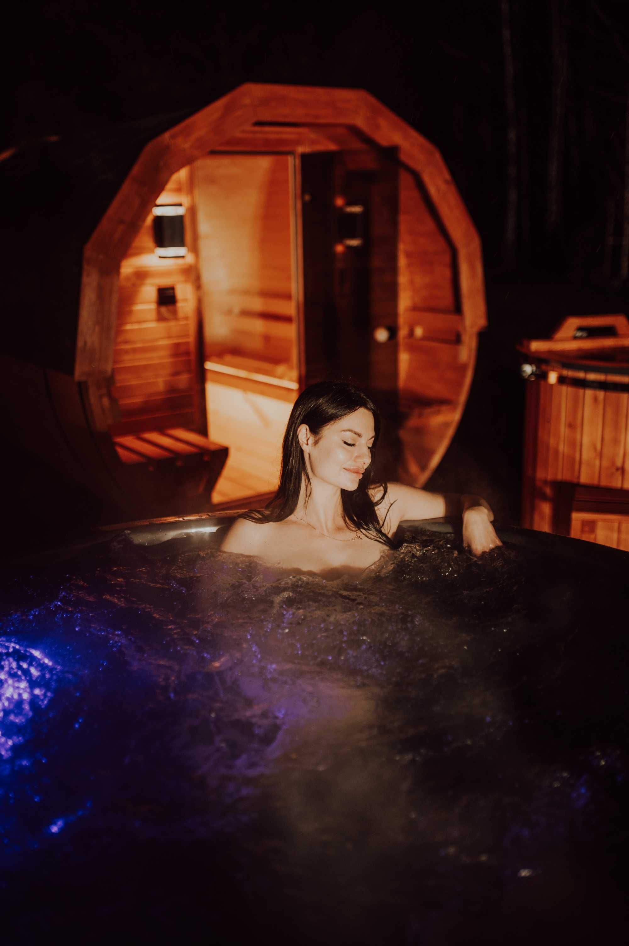 Balia ogrodowa Jacuzzi wanna z hydromasażem Bania piec 200 cm