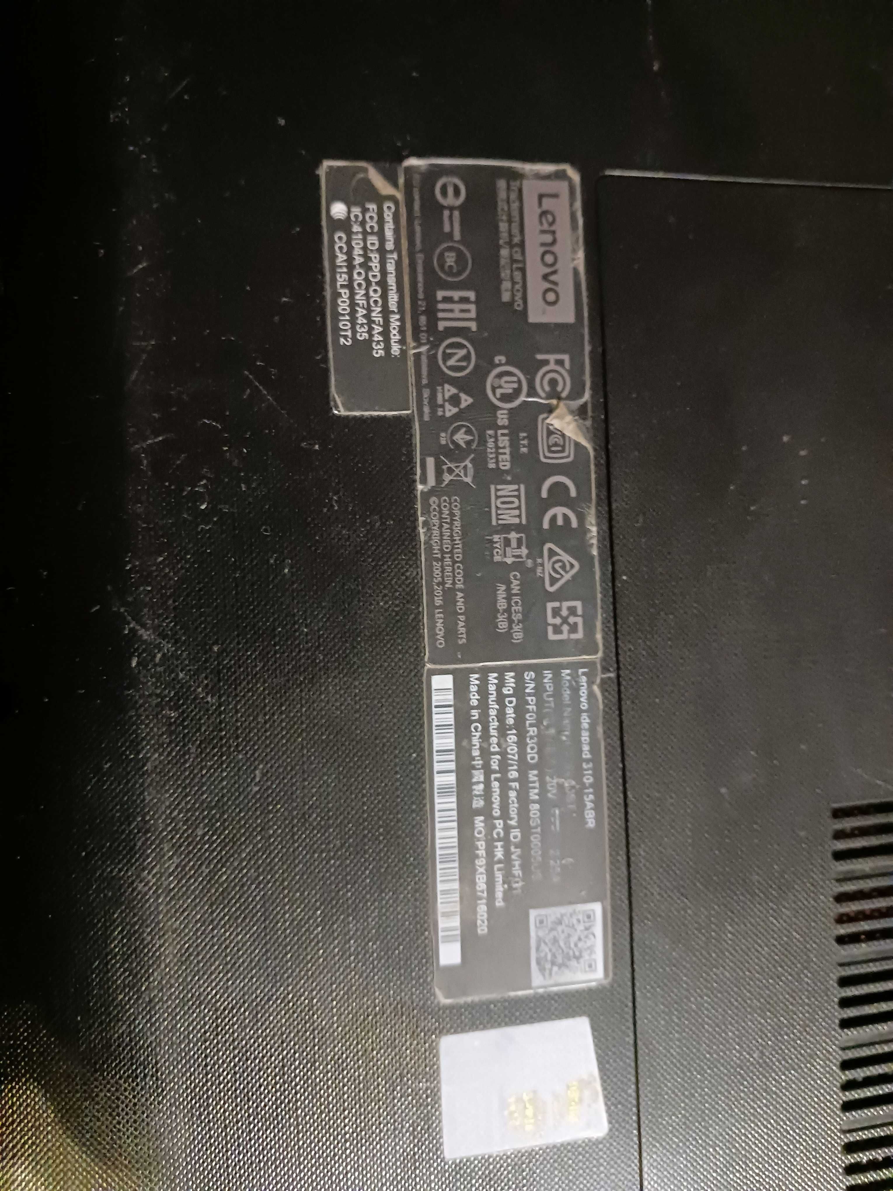 Notebook Lenovo IDEAPAD 310-15ABR