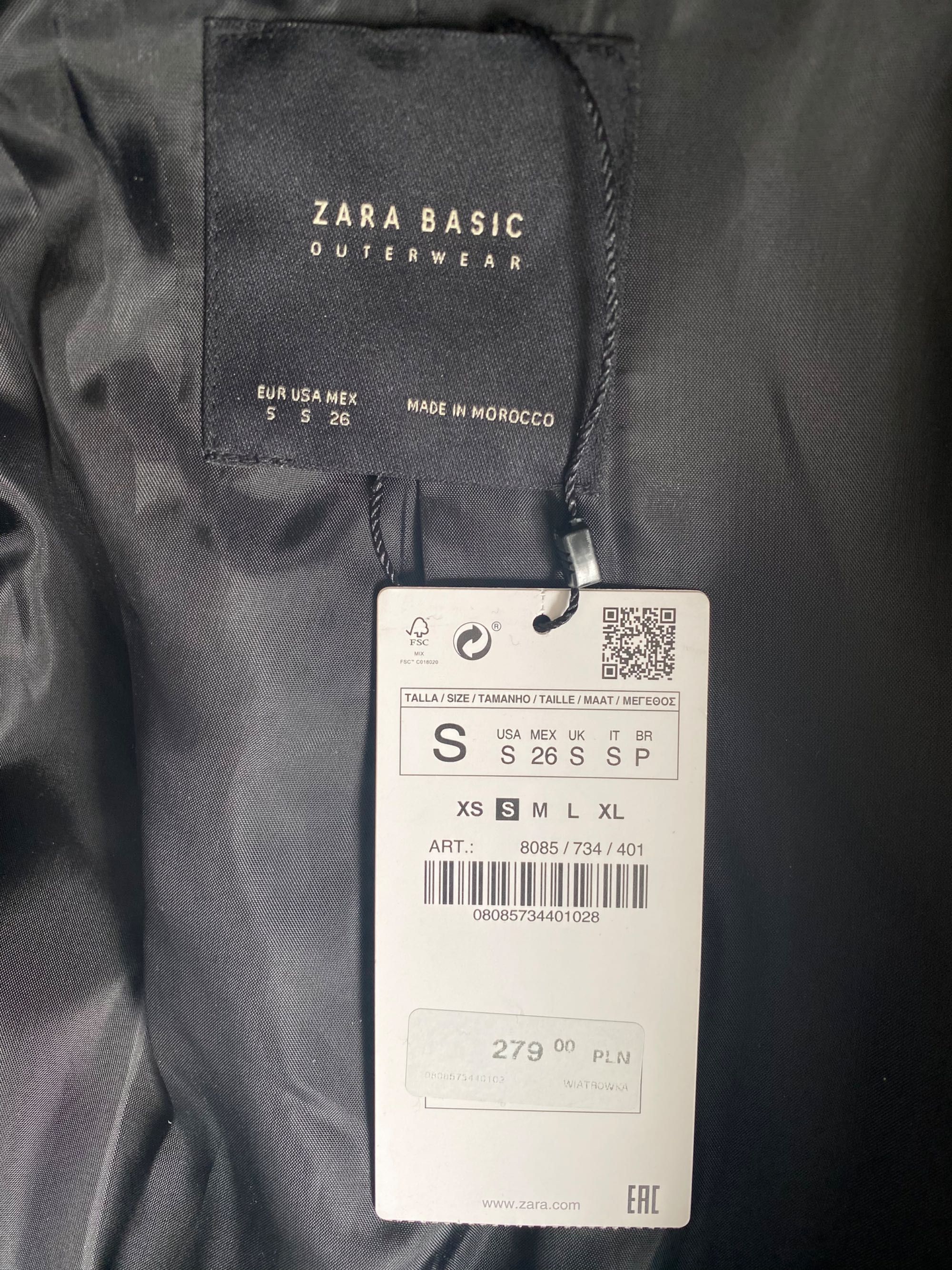 Zara płaszcz/kurtka rozmiar S kolor granatowy 8085/734/401