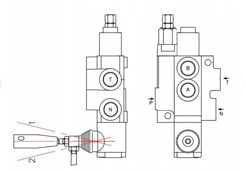 Rozdzielacz hydrauliczny 1 jedno-sekcyjny 40L tur cyklop Z PRZYŁĄCZAMI